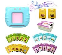 1 pezzo giocattolo educativo parlante flash card con 112 carte a doppia faccia, 224 parole, giocattoli educativi sonori per bambini in età prescolare 1-6 anni, creatore di carte musicali illuminanti