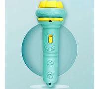 1 pezzo Giocattolo educativo per bambini verde, torcia con proiettore di immagini, adatto per l'educazione precoce e l'intrattenimento, può essere utilizzato per compleanni e Natale, 3 pezzi di carte