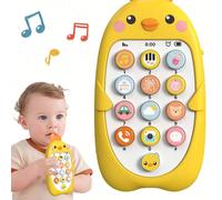 1 pezzo Giocattolo multifunzionale carino a forma di telefono per neonati, giocattolo sensoriale di apprendimento con vari effetti di suono, luce e musica, giocattolo mordibile, regalo per bambini e b