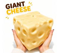 1 pezzo Giocattolo squishy a forma di formaggio grande, palla sensoriale testurizzata gigante, giocattolo realistico a forma di cibo senza rimbalzo, per alleviare l'ansia profonda e l'ADHD, regalo cre