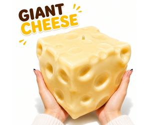 1 pezzo Giocattolo squishy a forma di formaggio grande, palla sensoriale testurizzata gigante, giocattolo realistico a forma di cibo senza rimbalzo, per alleviare l'ansia profonda e l'ADHD, regalo cre