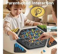 1 pezzo Gioco da tavolo per bambini con pedine a catena triangolare, gioco puzzle per sviluppo dell'intelligenza, gioco interattivo genitore-figlio, regalo per festival per bambini Tagli UnicaGeometri