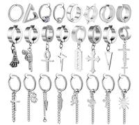 1 pezzo Gotico Indolore Non Trafitto Orecchio Orecchini a clip per le Donne Degli Uomini In Acciaio Inox Cerchio Dell'orecchio Pendente Della Catena Orecchini Finti GioieBellissimo design