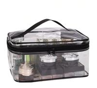 1 pezzo Grande borsa cosmetica quadrata trasparente e portatile, borsa trucco impermeabile più venduta, borsa porta cosmetici portatile, frizione da viaggio portatile, organizer da donna, regalo da do