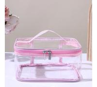 1 pezzo Grande borsa cosmetica trasparente con capacità, borsa da viaggio per il trucco di calda oltre confine, borsa a mano per donne, borsa per il trucco, vanity, borsa per il trucco, organizer, con