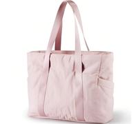 1 pezzo Grande borsa mamma per viaggi, contenitore per oggetti per bambini, borsa fasciatoio trapuntata da trasportare a mano per mamme Tagli UnicaBlocchi di colore,Colore unicoPoliestere