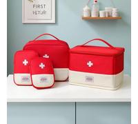 1 pezzo Grande borsa per medicinali, borsa medica portatile da viaggio, set di borse per conservazione domestica di medicinali, kit di pronto soccorso per esterni L,XL,S PiccoloNatalePoliammide