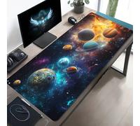 1 pezzo Grande tappetino per mouse da gioco, progettato con motivi colorati di galassia, pianeta e nebulosa. Questo tappetino per mouse con fondo in gomma antiscivolo e lavabile è un grande accessorio