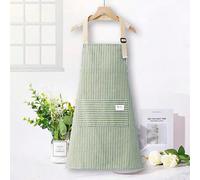 1 pezzo Grembiule a righe colorato regolabile per uomo e donna, stile semplice con tasche per chef, camerieri, grembiuli da cucina, barbecue, parrucchiere, attrezzi da cucina, lavabile in lavatrice (a