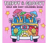 1 PEZZO GROOVY: Libro da colorare per adulti con funghi, alieni, mondi magici e illusioni per il relax, la Festa della Mamma, regalo per la mamma, il ritorno a scuola, forniture scolastiche Carta tess