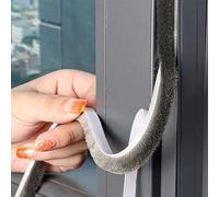 1 pezzo Guarnizioni per porte e finestre, Strisce antivento per porte in vetro, Riempitivo autoadesivo per fessure di finestre e schermi scorrevoli, Paraspifferi per fondo porta 1 pezzo da 5 metri (0,