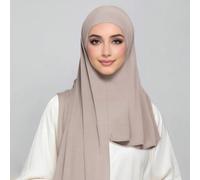 1 pezzo Hijab istantaneo realizzato in tessuto morbido, traspirante e anti-sfilacciamento. Hijab da allacciare. Adatto per l'uso durante tutto l'anno e per l'uso quotidiano da parte di musulmani. Colo