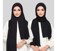 1 pezzo Hijab istantaneo realizzato in tessuto morbido, traspirante e anti-sfilacciamento. Hijab da allacciare. Adatto per l'uso durante tutto l'anno e per l'uso quotidiano da parte di musulmani. Per 