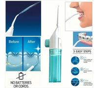 1 pezzo Idropulsore orale manuale, Filo interdentale portatile, Detergente dentale, Idropulsore orale - Filo interdentale leggero, Promuove la salute delle gengive, Spruzzatore dentale portatile Bianc