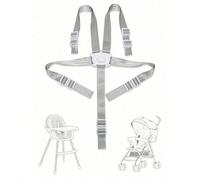 1 pezzo Imbracatura regolabile in lunghezza da 5 a 3 punti con fibbia bianca, compatibile con passeggini, seggioloni, alzasedia e seggiolini auto, adatto per Prima Pappa Zero3 Peg Perego Siesta Tatami