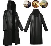 1 pezzo Impermeabile con cappuccio, Poncho da pioggia in EVA impermeabile e rinforzato, unisex, giacca antipioggia riutilizzabile monopetto, adatta per attività all'aperto come escursionismo, viaggi, 
