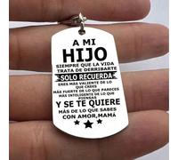 1 Pezzo In Acciaio Inossidabile A Mio Figlio A Mia Figlia-hij Tagli UnicaLettereAcciaio inossidabile