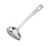 1 pezzo in acciaio inossidabile argento cucchiaio da zuppa lungo utensili da cucina metallo lucido schiumarola scolapasta pala spatola set di utensili da cucina(BD006-1-6)