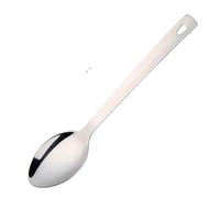 1 pezzo in acciaio inossidabile argento cucchiaio da zuppa lungo utensili da cucina metallo lucido schiumarola scolapasta pala spatola set di utensili da cucina(BD006-1-3)