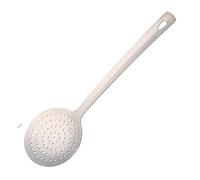 1 pezzo in acciaio inossidabile argento cucchiaio da zuppa lungo utensili da cucina metallo lucido schiumarola scolapasta pala spatola set di utensili da cucina(BD006-1-5)