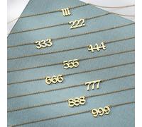 1 pezzo in acciaio inossidabile numero Collane Uomo e Donna coppia Collane Gioielli 111,222,333,444,555,sei,Sette,888,999Acciaio inossidabile