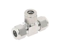1 pezzo in acciaio inox 304, 3 mm, 4 mm, 6 mm, 8 mm, 10 mm, 12 mm, 16 mm, doppio ferrule t tubo, raccordo (6 mm)
