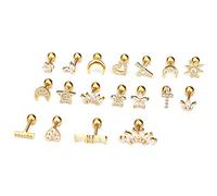 1 Pezzo in Acciaio Inox Piercing Orecchini per Le Donne Orecchini Gioielli Cuore Luna Stella Fiore orecchino per la Festa della Mamma Convenient Design