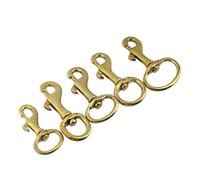 1 pezzo In Ottone Massiccio Trigger Girevole Occhio Bullone Moschettone for tessitura Artigianale In Pelle Borsa Cinghia Gancio for Cintura Chiusura Pet Guinzaglio Del Cane clip(3)