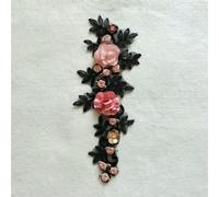 1 pezzo in vendita decorazione per il petto in pizzo 3D fiore tridimensionale ricamo paillettes fai da te abbigliamento forniture accessori artigianali - Stile 7 a sinistra (1 pz) - mostra