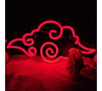 1 pezzo Insegna al neon stile anime, design nuvola rossa, alimentata via USB, decorazione da parete, adatta per camere da letto, sale giochi, rifugi per uomini e feste, il regalo perfetto per figli o