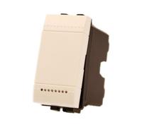 1 Pezzo Interruttore Unipolare 1P 16A 220V, Compatibile Con Bticino Living Light, Colore Bianco, Retro Illuminabile, 1 Modulo, Serie MBL