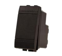 1 Pezzo Invertitore 1P 16A 220V, Compatibile Con Bticino Living International, Colore Nero, Retro Illuminabile, 1 Modulo, Serie MBL