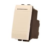 1 Pezzo Invertitore 1P 16A 220V, Compatibile Con Bticino Living Light, Colore Bianco, Retro Illuminabile, 1 Modulo, Serie MBL