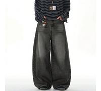 1 pezzo Jeans boyfriend ampi e sfilacciati, stile vintage lavato, design casual e unisex, Marca Justice Brother L,M,S,XL,XS,XXLDenim