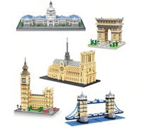 1 pezzo Kit di modellismo di famosi edifici monumentali - Cattedrale di Parigi/Empire State Building/Torre di Elisabetta/Torre Eiffel/Museo del Louvre/Campidoglio degli Stati Uniti/Statua della Libert