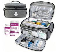 1 pezzo Kit di pronto soccorso multifunzione di alta , borsa per immagazzinamento di medicinali e bottiglie, scatola medica portatile, kit di strumenti medici da viaggio Poliestere