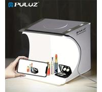 1 pezzo Kit tenda studio fotografico portatile e pieghevole da 20 cm/7,87 pollici, 550 lumen, con 2 sfondi colorati (nero, bianco), dimensioni aperto: 24x23x23 cm/9,44x9x9 pollici, adatto per Natale T