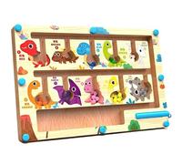 1 Pezzo Labirinto Magnetico in Legno Gioco Educativo con Colori e Numeri Regalo Montessori per Bambini 3-8 Anni