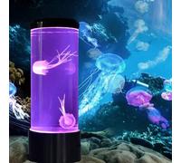 1 pezzo Lampada a medusa, lampada lava ipnotizzante, lampada da tavolo a medusa, luce d'atmosfera, luce cangiante, lampada da comodino, luce notturna a LED, lampada lava - alimentata USB, lampada ambi