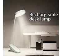 1 pezzo Lampada da scrivania con morsetto, lampada LED con regolazione della luminosità e della temperatura del colore, pratica per dormitorio, camera da letto, scrittura, lettura Polistirolo