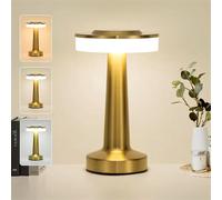 1 pezzo Lampada da scrivania portatile a LED con sensore touch, 3 livelli di luminosità, ricaricabile, può essere utilizzata come luce notturna o lampada da comodino Bianco,nero,oro,argento,Oro rosaAB