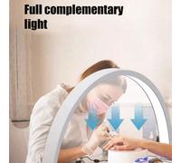 1 pezzo Lampada da tavolo per riempimento unghie bianca, senza riflessi, lampada da tavolo per illuminazione completa, adatta per negozi di bellezza, saloni di manicure, illuminazione commerciale di r
