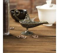 1 pezzo Lampada magica retrò bruciatore di incenso, decorazione per la casa in stile vintage lampada portaincenso in metallo, artigianale - multifunzionale, compatta ed elegante, decorazione per la ca