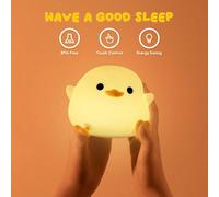 1 pezzo Lampada notturna carina a forma di anatra Dodo, lampada da notte in silicone per la cameretta del bambino, lampada da tavolo a batteria con sensore touch, adatta per camera da letto e soggiorn