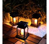 1 pezzo Lampada solare da esterno, lanterna solare, candela LED senza fiamma con effetto sfarfallio, adatta per decorazione da appendere in giardino e all'aperto, può essere utilizzata per tavolo da p