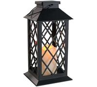 1 pezzo Lanterna solare con candela decorativa e effetto fiamma LED, decorazione per esterni, luce solare impermeabile, lampada a candela appesa a LED Tagli UnicaABS