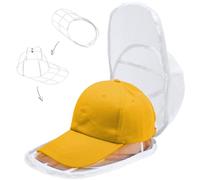 [1 Pezzo] Lavaggio Cappello da Baseball, Rondella Supporto Pieghevole con Tasca in Rete con Cerniera, Evitare la Deformazione, Adatto al Lavaggio in Lavatrice e Lavastoviglie, Bianco