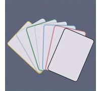 1 pezzo Lavagna bianca doppia faccia non magnetica, lavagna cancellabile e scrivibile con pennarello e cancellino, formato A4, per lasciare messaggi importanti, con bordo a 7 colori Gomma per cancella