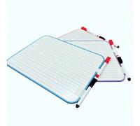 1 pezzo Lavagna bianca, un lato con 4 righe e 3 colonne, l'altro lato è una lavagna bianca per scrivere/lavagna per messaggi, scrittura fluida, cancellabile a secco, riutilizzabile (solo lavagna) Blu 