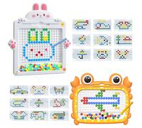 1 pezzo Lavagna magnetica per bambini, a forma di coniglio/granchio, include 1 lavagna magnetica, 1 penna magnetica e 10 schede con modelli di riferimento, aiuta a sviluppare la presa della matita, il